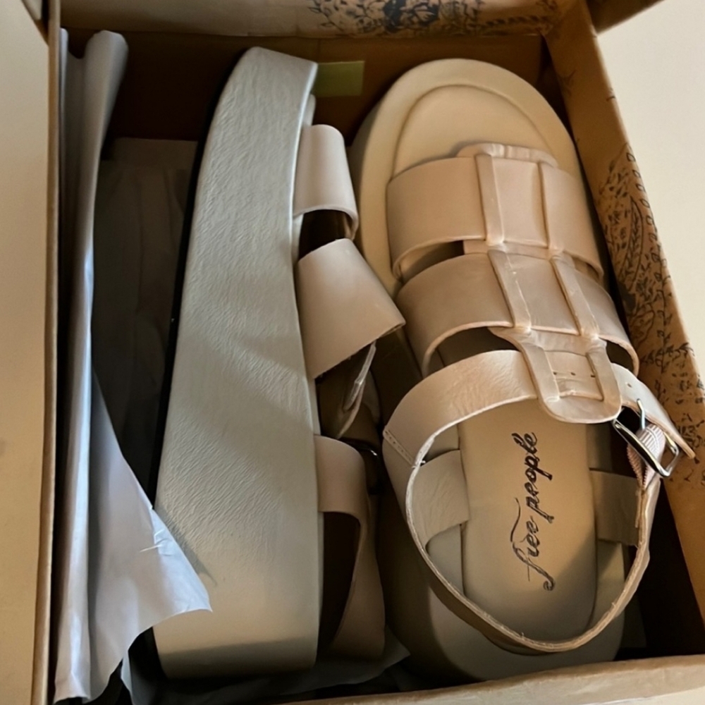 Free People Collection platform sandal 37 Gwen White - Picture 4 of 5